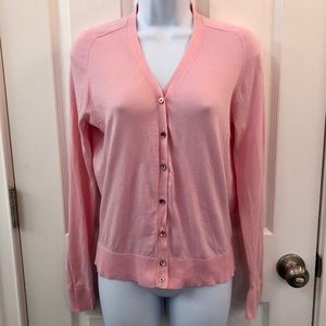 JCrew Cardigan Sweater 100% cotton Pink Large